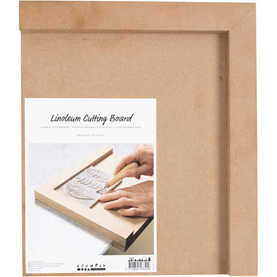 Creativ company houten linoleumhouder rechtshandig, 29x25cm