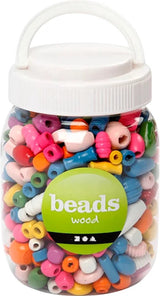 Creativ company houten kralen kleur, 460st. - afbeelding 1