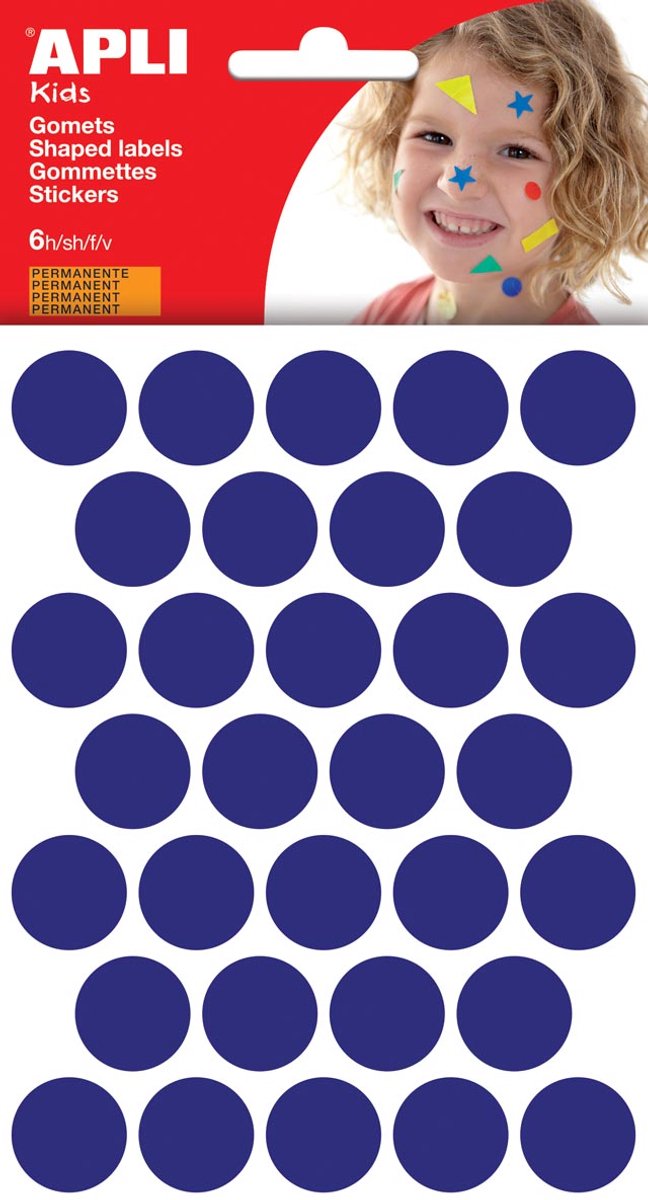 Apli stickers cirkel blw 20mm 180st