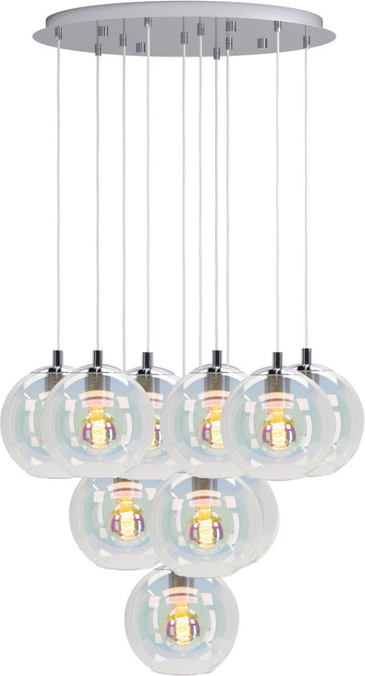 Eglo ariscani 2 hanglamp - e27 - ø 65.5 cm - chroom gekleurd glas