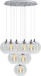 Eglo ariscani 2 hanglamp - e27 - ø 65.5 cm - chroom gekleurd glas