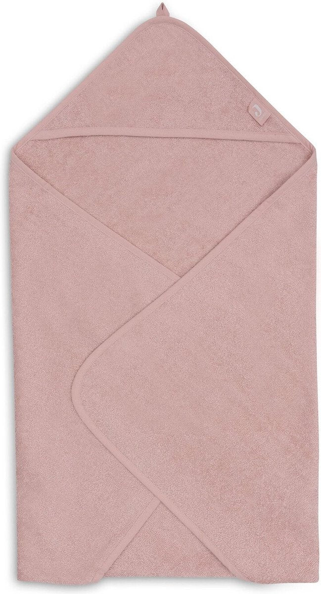 Jollein - badcape badstof 75x75cm - baby handdoek met badcape, omslagdoek, badponcho - wild rose