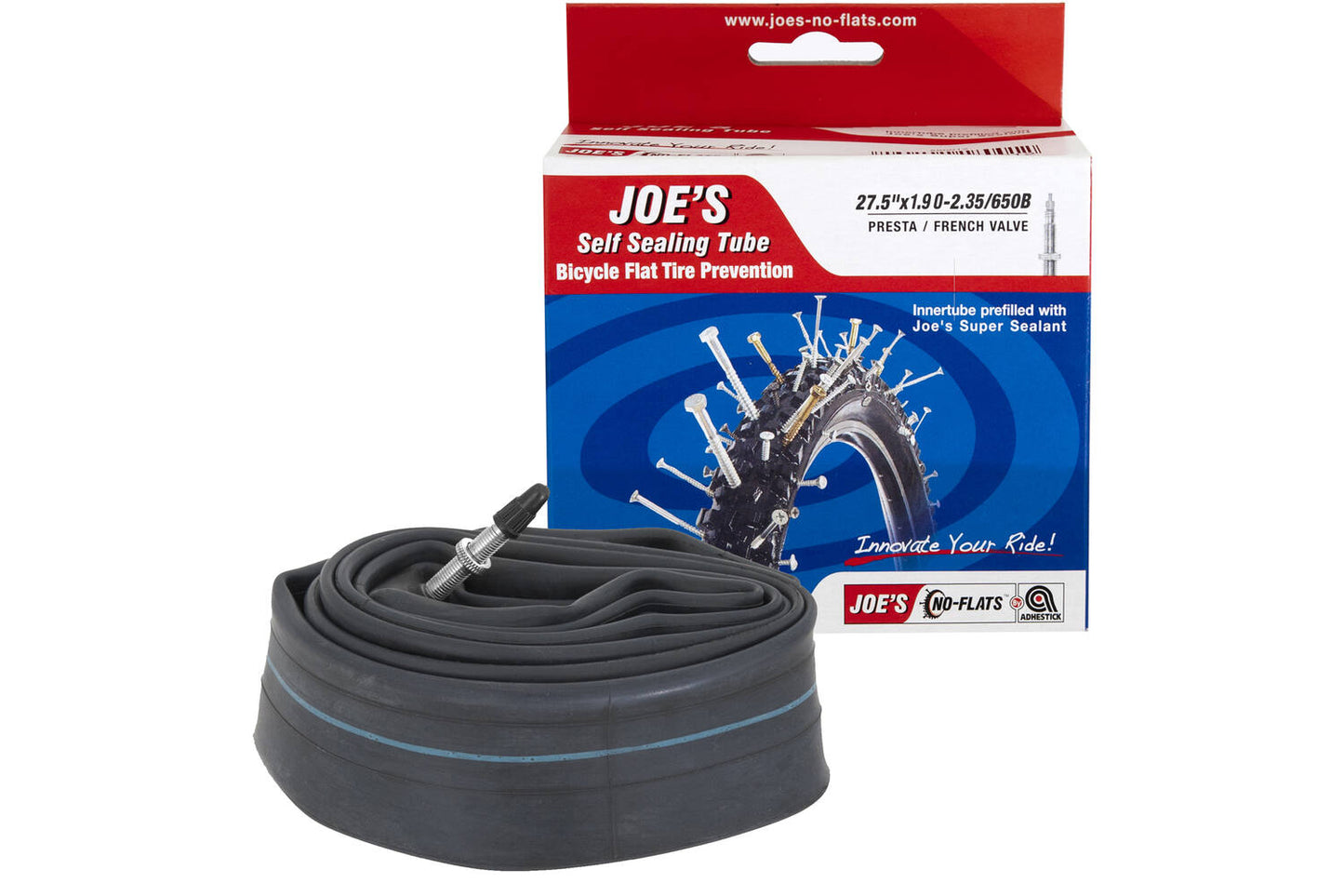 Joe's no flats Binnenband self sealing tube fv 27.5x1.90-2.35 (mtb)