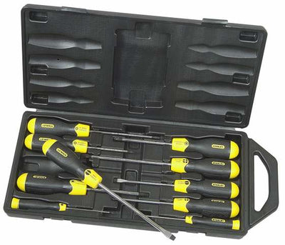 Stanley cushiongrip schroevendraaierset 10-delig (st pz) (10-delig)