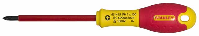 Stanley handgereedschap fatmax schroevendraaier phillips vde ph0 x 75mm - 0-65-414