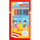 Stabilo trio thick - driekantige kleurpotloden met extra dikke kern 4,2 mm - etui met 12 kleuren