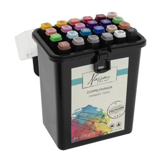 Duo markers 24 stuks in luxe box