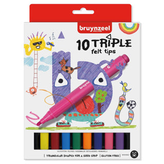 Bruynzeel viltstiften triple 10 stuks | 3 stuks