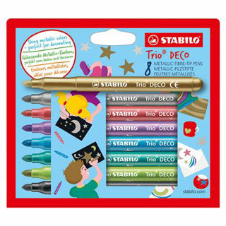 Stabilo trio deco etui 8 stuks | 2 stuks
