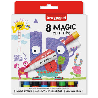 Bruynzeel magische viltstiften 8 stuks | 3 stuks