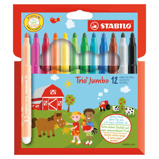 Stabilo jumbo trio stiften 12 stuks | 6 stuks