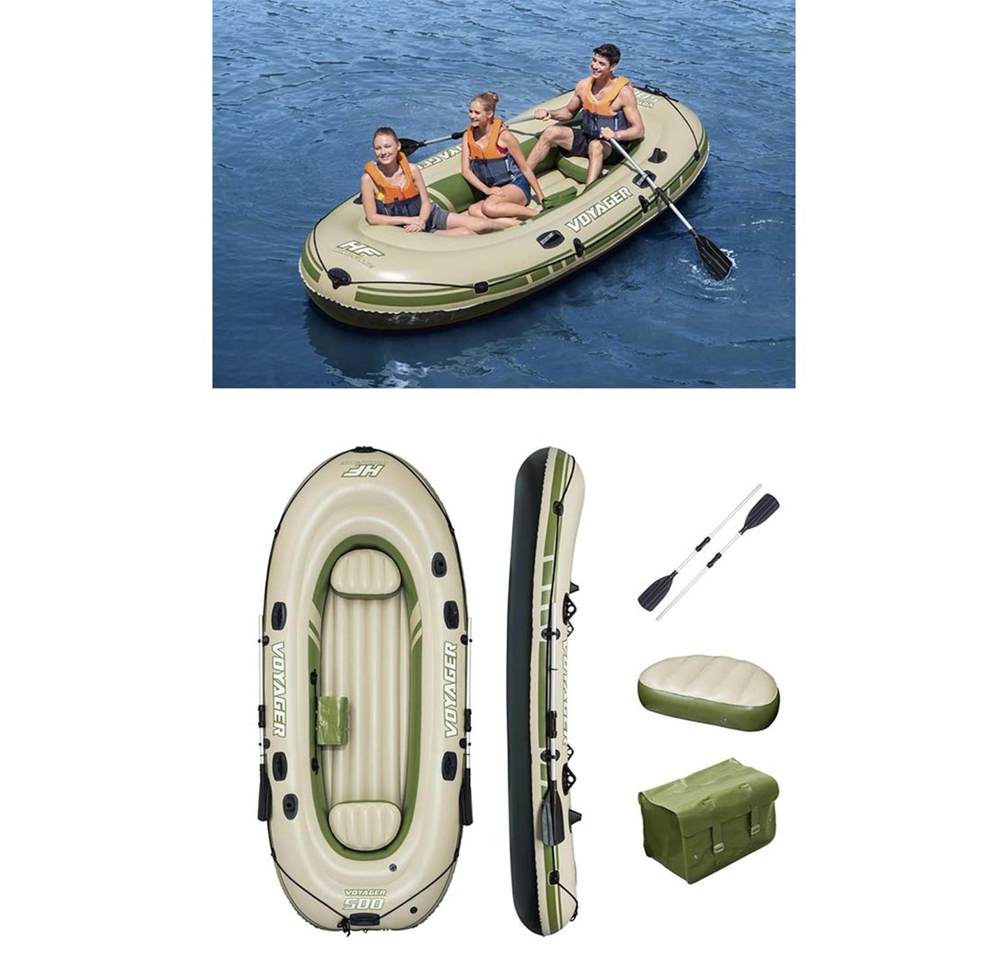 Hydro force boot Voyager 500 set groen