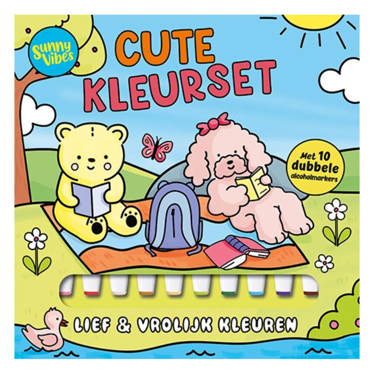 Lantaarn publishers kleurboek sunny vibes - cute kleurset