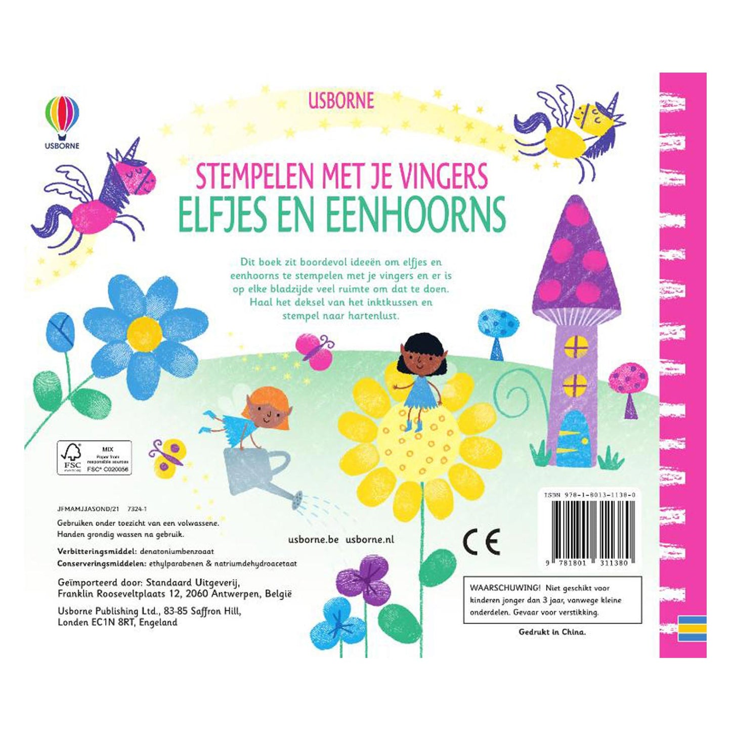 Wpg uitgevers stempelen met je vingers - elfjes en eenhoorns