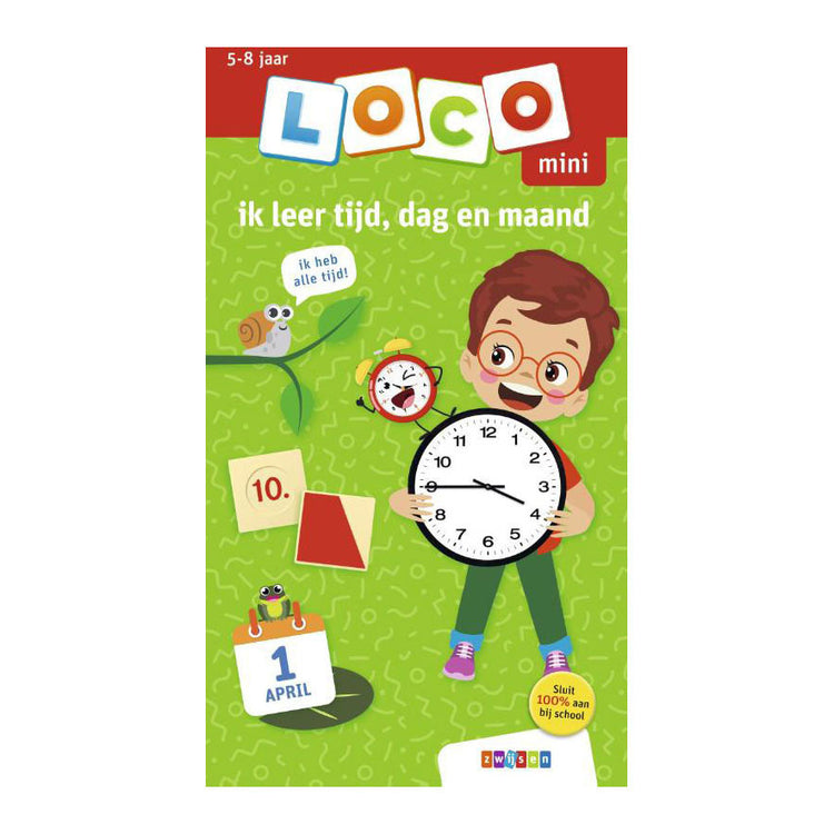 Wpg uitgevers loco mini oefenboekje ik leer tijd, dag en maand