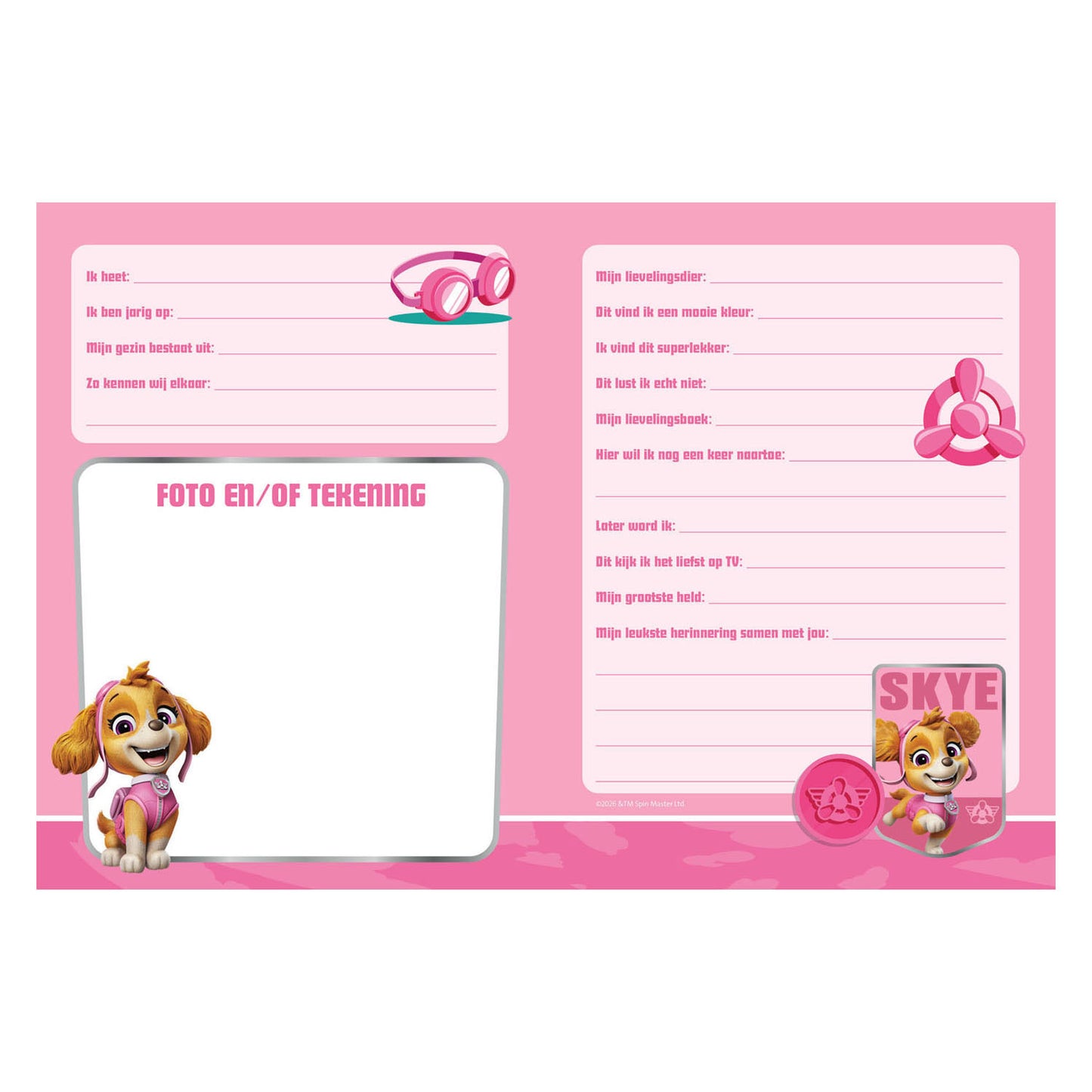 Paw patrol vriendenboek - girl pups nieuw