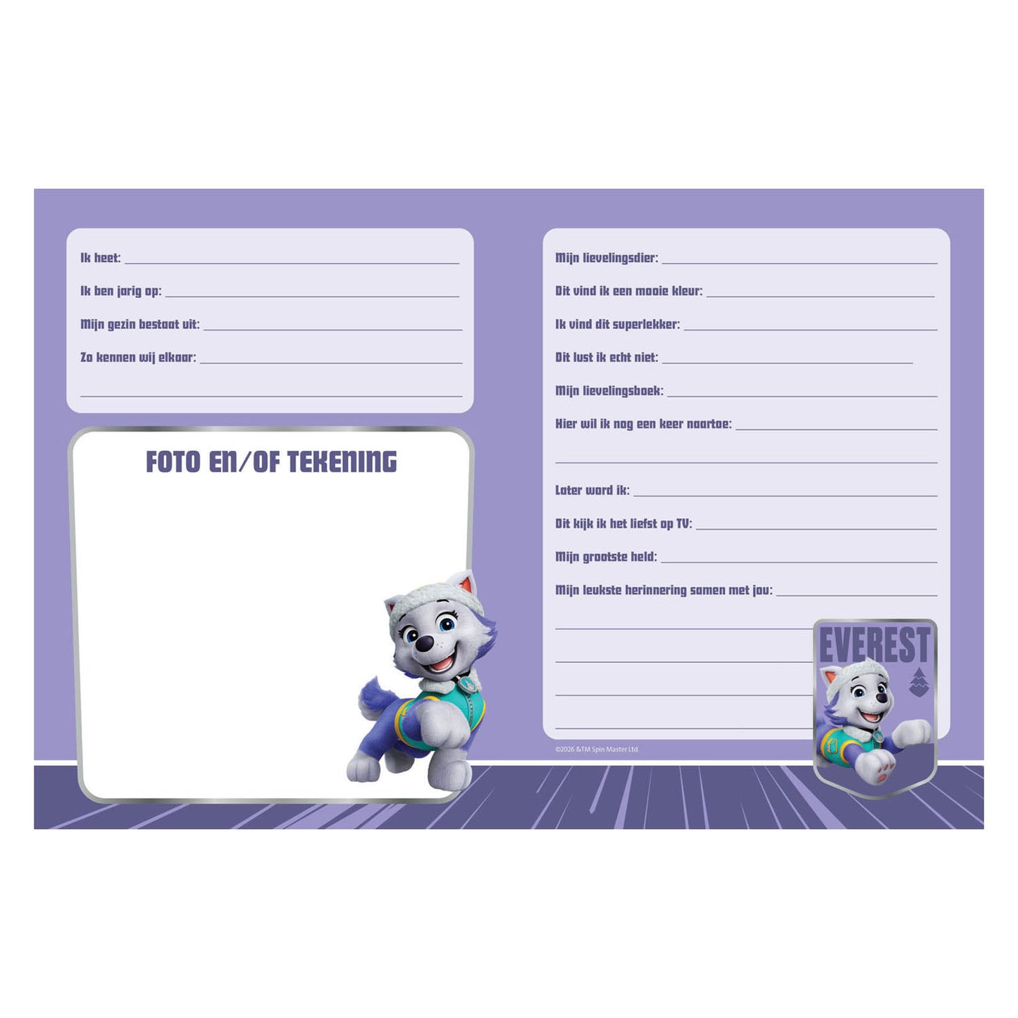Paw patrol vriendenboek - girl pups nieuw