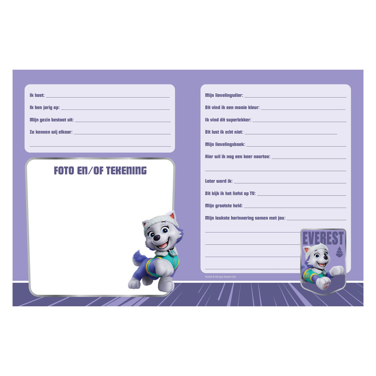 Paw patrol vriendenboek - girl pups nieuw