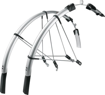 Sks spatbordset raceblade long 28 25mm - zilver