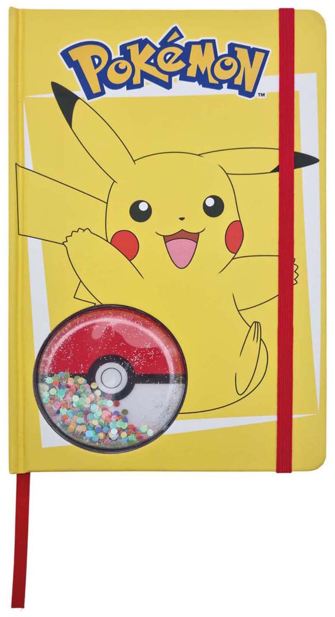 Merkloos sans marque pokemon glitter notitieboek.