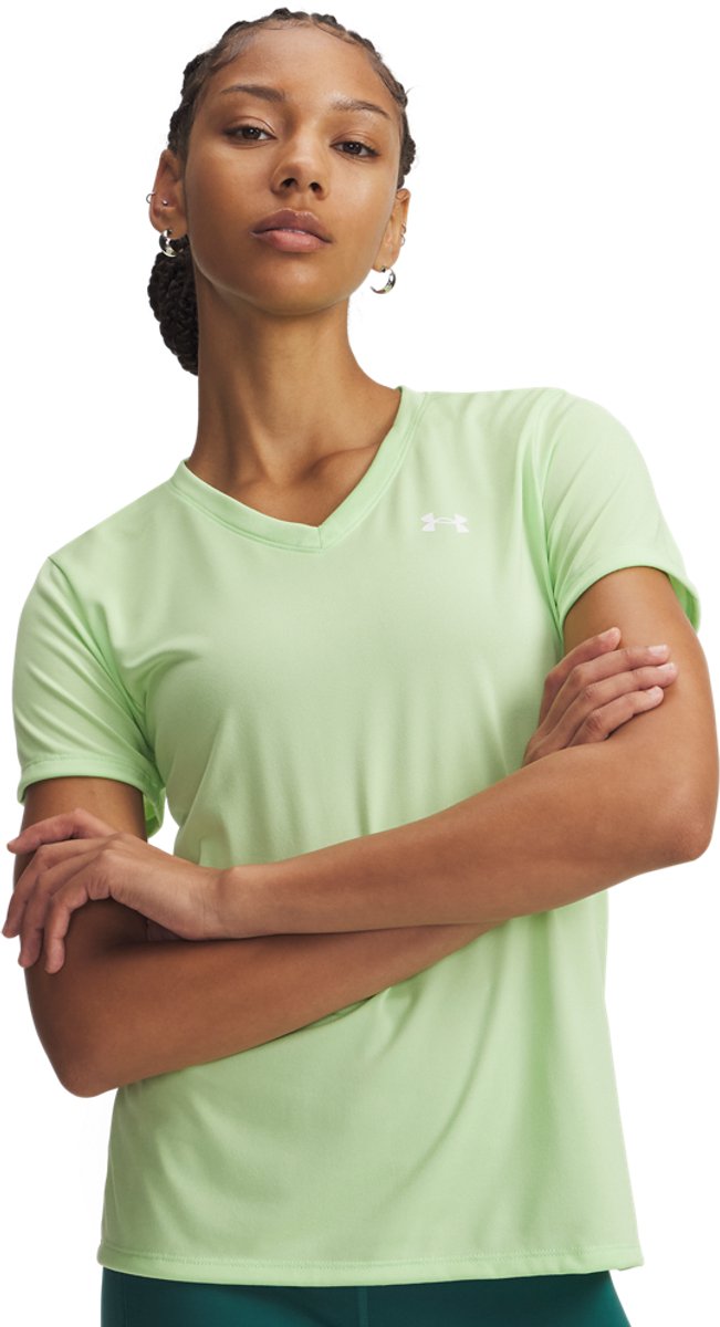 Under armour ua hg armour comp ss-blu heren sportshirt - midnight navy - wit