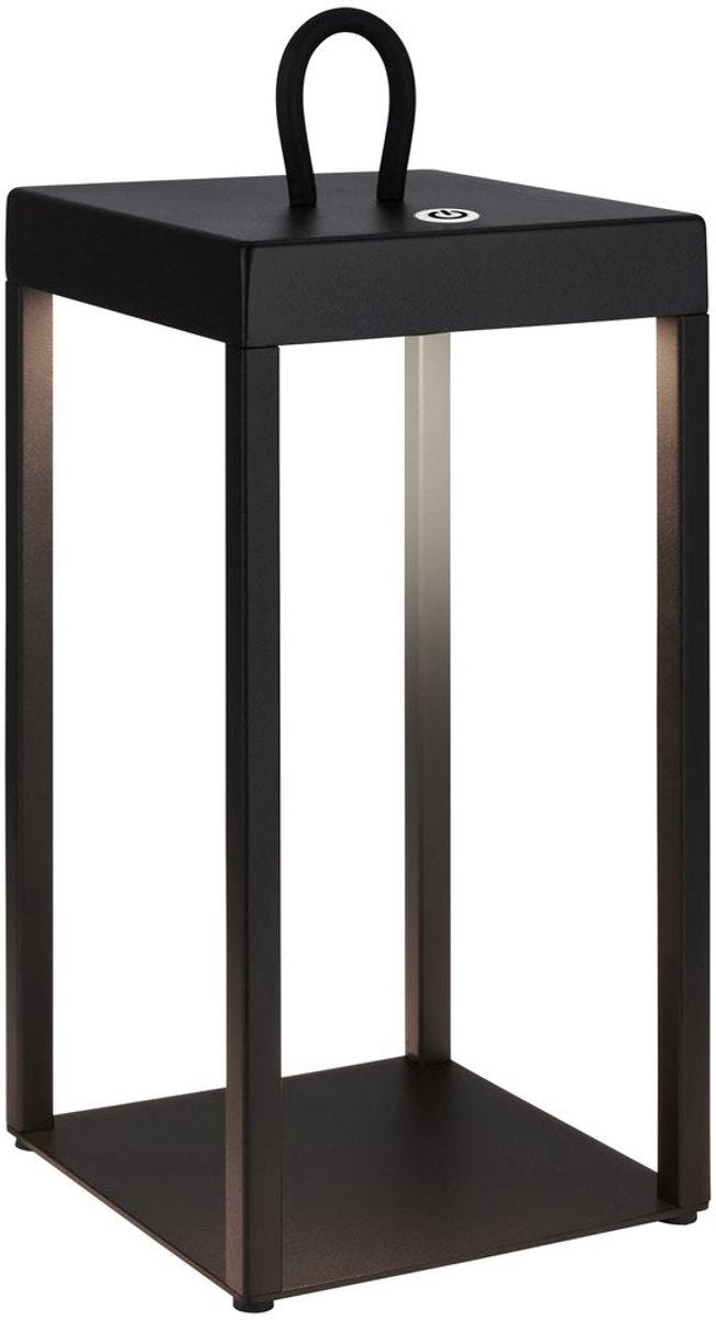 Briloner luca – oplaadbare tafellamp lantaarn – dimbaar buitenlap – tuinverlichting – ip44 voor binnen buiten – 31,5 x 13 x 13 cm – zwart