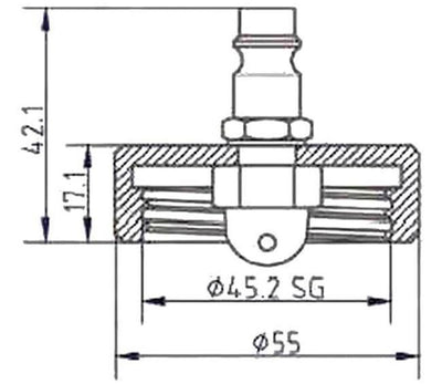 Ate entlüfterstutzen vent connector 20