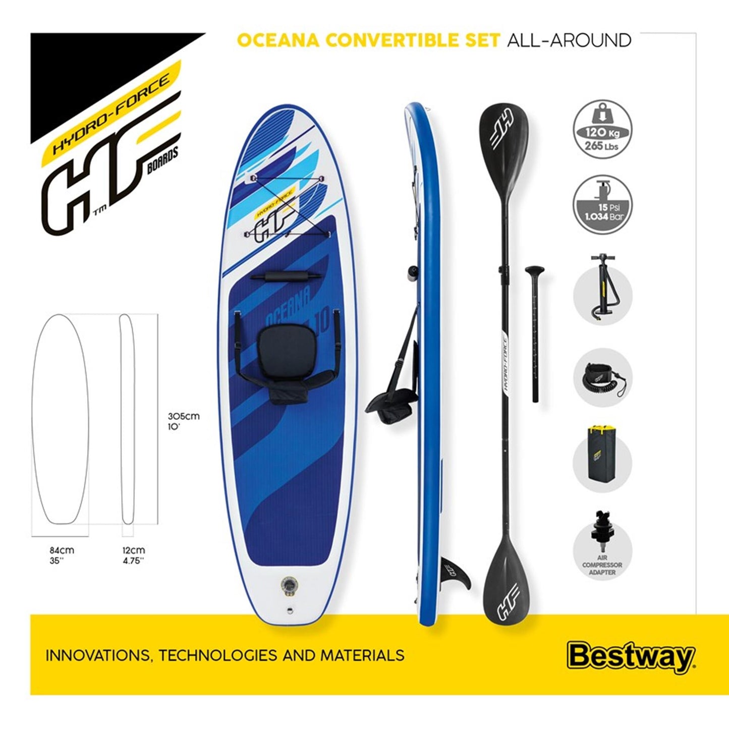 Bestway Hydro Oceana Convertible SUP Set