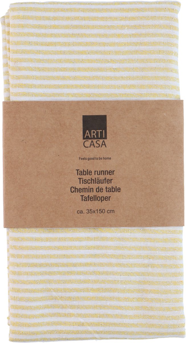 Arti casa table runner stripe lurex yell