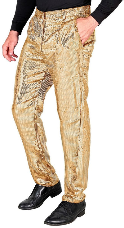 Widmann oogverblindende pailletten broek goud man s