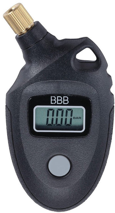 Bbb cycling pressuregauge bandenspanningsmeter fiets - digitale meter voor presta en schrader - 11 bar - zwart - bmp-90