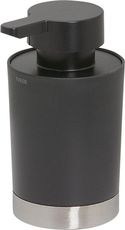 Tiger tune - zeepdispenser 180 ml - vrijstaand - rvs geborsteld zwart