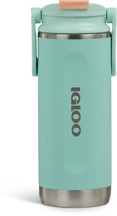 Igloo - flip ‘n’ sip - drinkfles - drinkbeker - groen -475ml- thermosfles