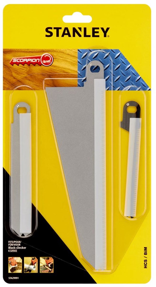 Stanley sta29991-xj - zaagbladzets - 3 stuks - voor scorpion zaag