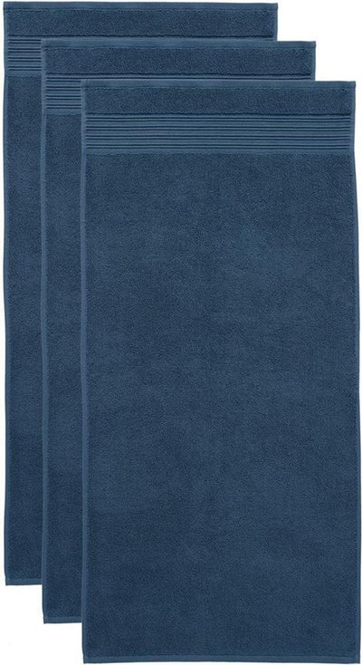 Beddinghouse sheer set van 3 handdoeken - 50x100 cm - donker blauw