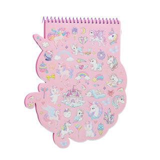 Kleurboek dino eenhoorn met stiften en stickers | 4 stuks
