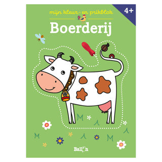 De ballon kleur en prikblok boerderij