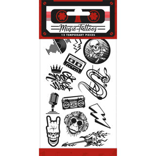 Tattoos rock muziek | 10 stuks