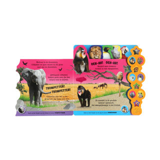 Boek geluidenboek in de dierentuin