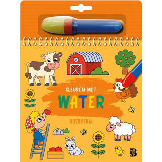 Standaard uitgeverij kleuren met water - boerderij
