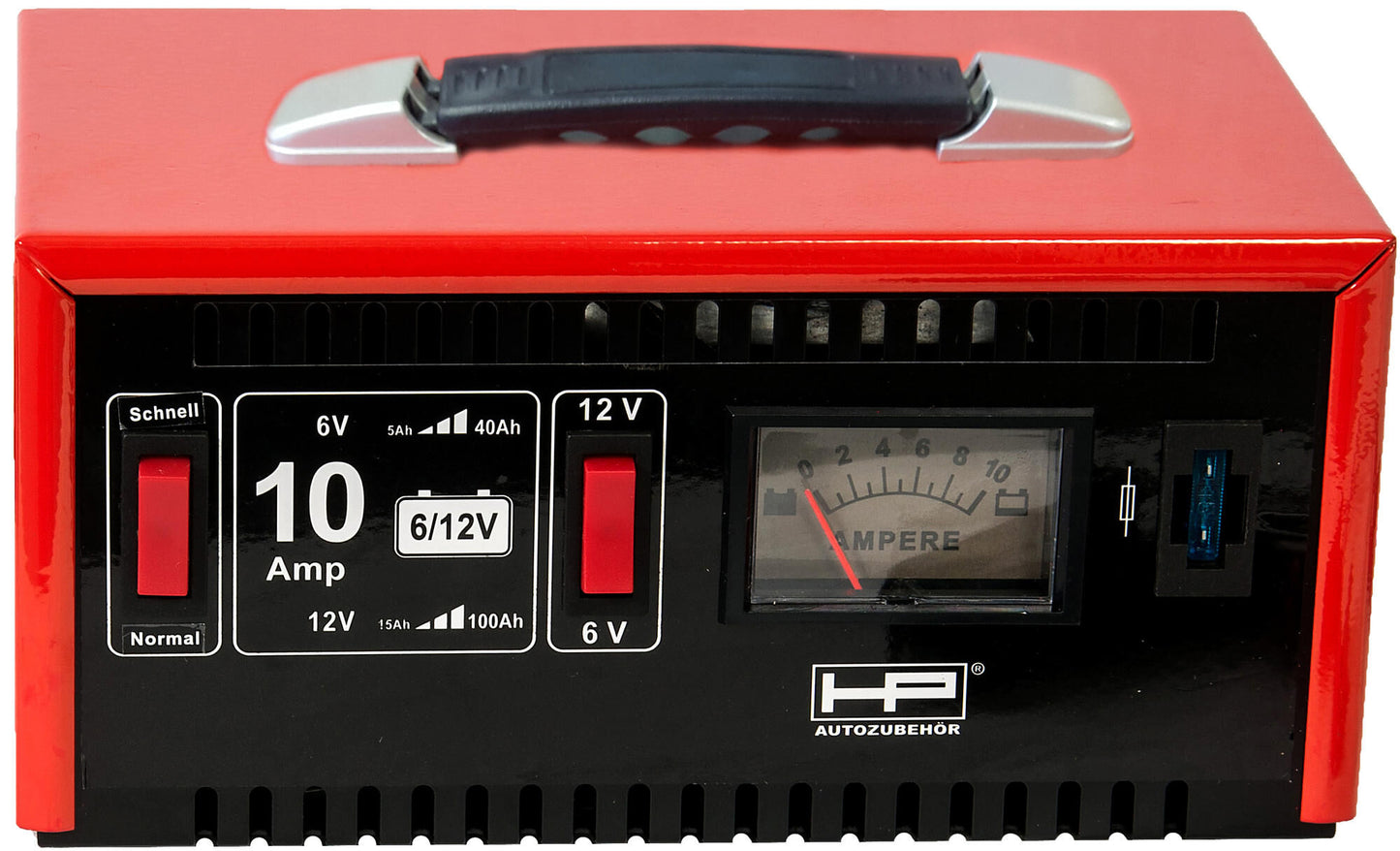 Hp acculader charger 6 12v 10a 15-120ah, metal