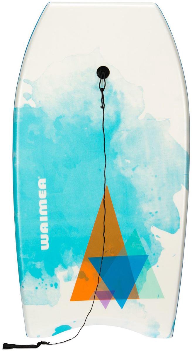 Waimea bodyboard - slick board - 93 cm - wit turquoise paars