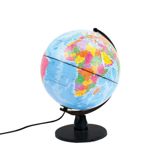 Basic globe met led licht nederlands 25 cm