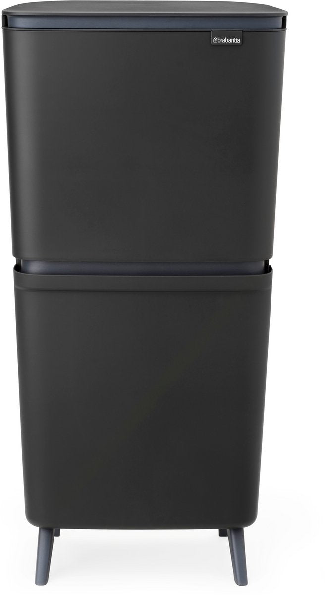 Brabantia sortup hi prullenbak 20 + 25 liter - afvalscheiding - dark grey