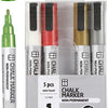 Creativ company krijt markers metallic kleuren, 5st.