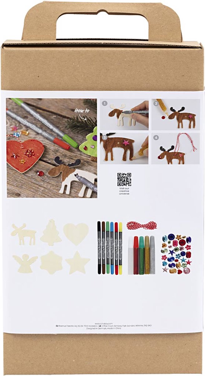 Creativ company hobbyset kerstdecoratie kleuren