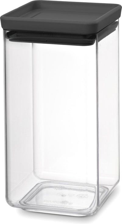Brabantia tasty+ voorraadbus - stapelbaar - 1,6 l - dark grey