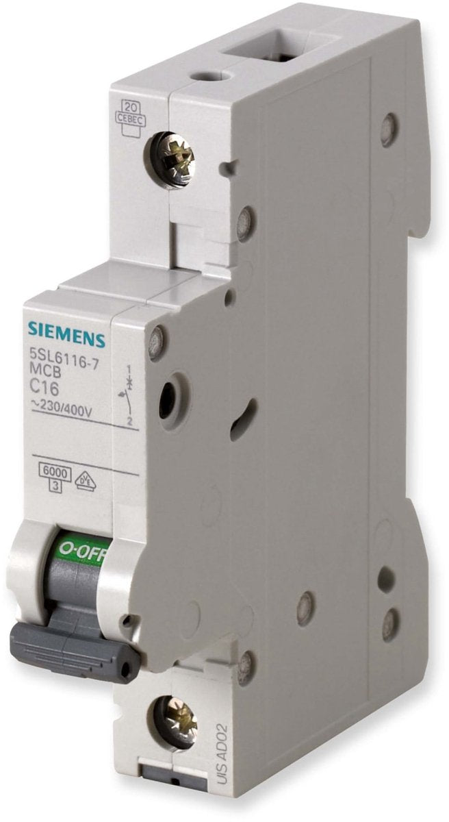 Siemens zekeringautomaat 1-polig 20 a 230 v, 400 v 5sl61206