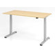 Bach zit-sta bureau hammerer vxmst 1600x800mm zilver esdoorn