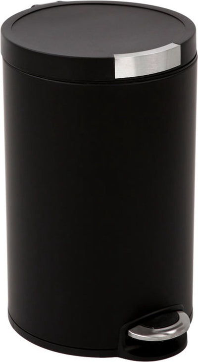 Eko - artistic pedaalemmer 20 liter - stainless steel plastic - mat zwart - prullenbak